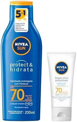 NIVEA SUN Protetor Solar Protect & Hidrata FPS 70 + SUN Facial toque seco FPS70 40ML