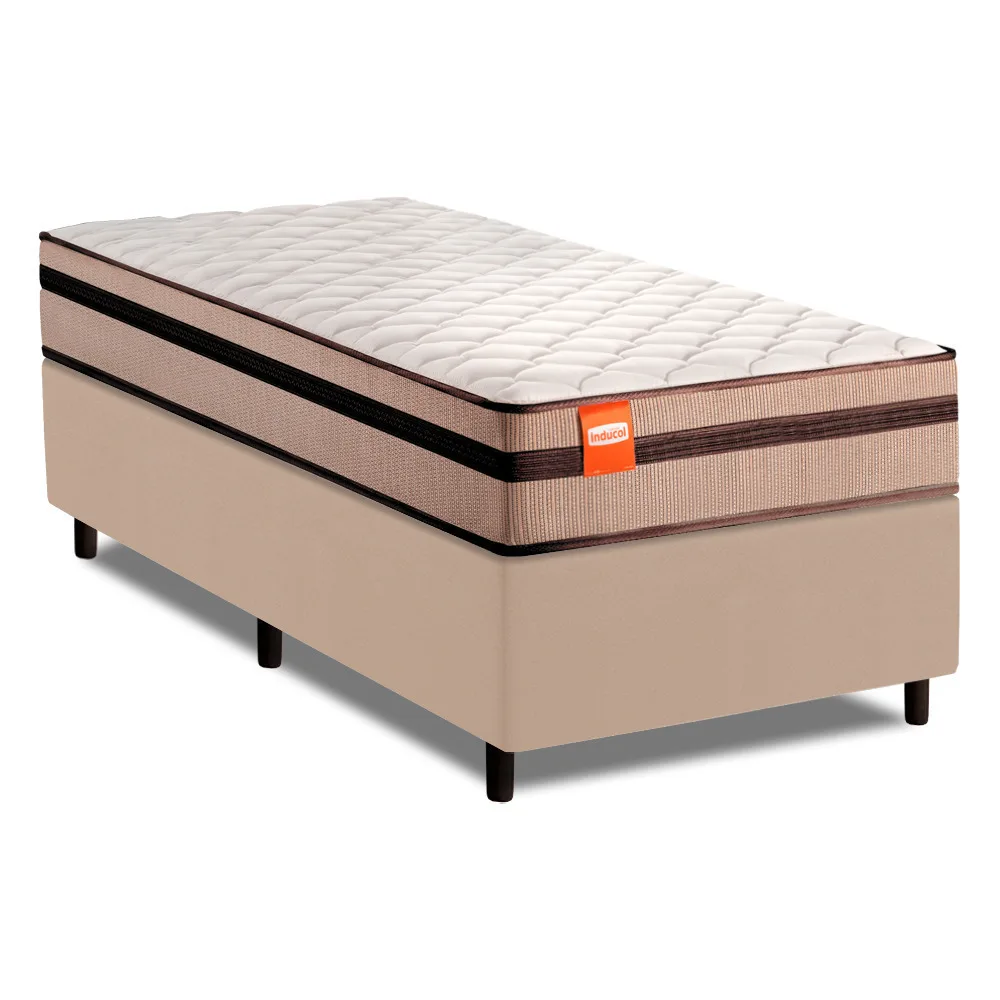 Cama Box Solteiro Molas Ensacadas Bali 88x188x60cm