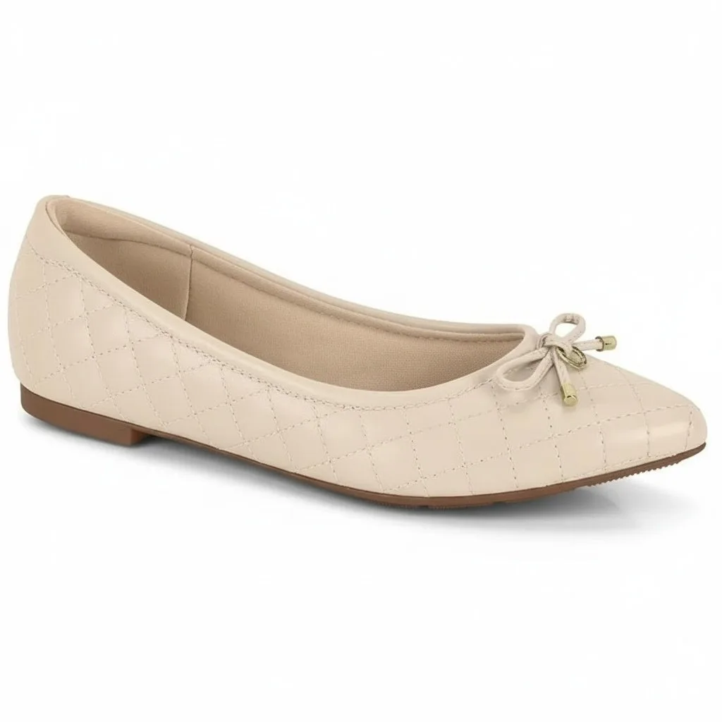 Sapatilha Modare Feminina Creme Conforto Essencial Casual