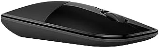 Mouse sem Fio HP Z3700 - Plug and Play com Dongle USB e Bluetooth, com até 1600 DPI, Bateria de até 16 Meses de Duração, Blue LED Multi-superficies, Preto (758A8AA)