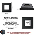 Canopla Nylon Acabamento Tubo Corrimão Guarda Corpo Quadrada 38x38mm 1 1/2x1 1/2 Pol Preta Kit 2/un