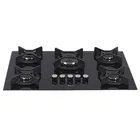 Cooktop 5 Bocas a Gás com Acendimento Automático Vidro Preto Bivolt Infinity 26298-57077 Fischer