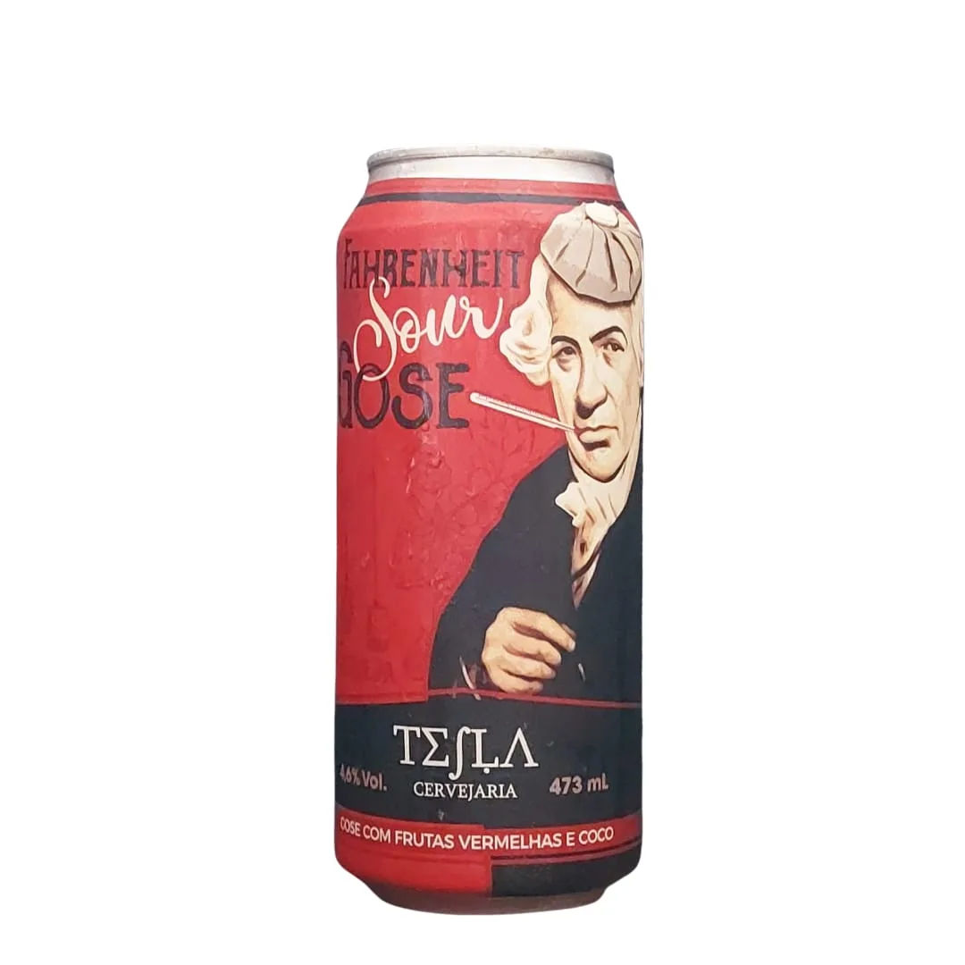Cerveja Tesla Fahrenheit Sour Gose com Frutas Vermelhas e Coco 473 ml