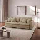 Sofá Cama Jupiter 3 Lugares Retrátil Reclinável 2,30m Linho com Molas Ensacadas