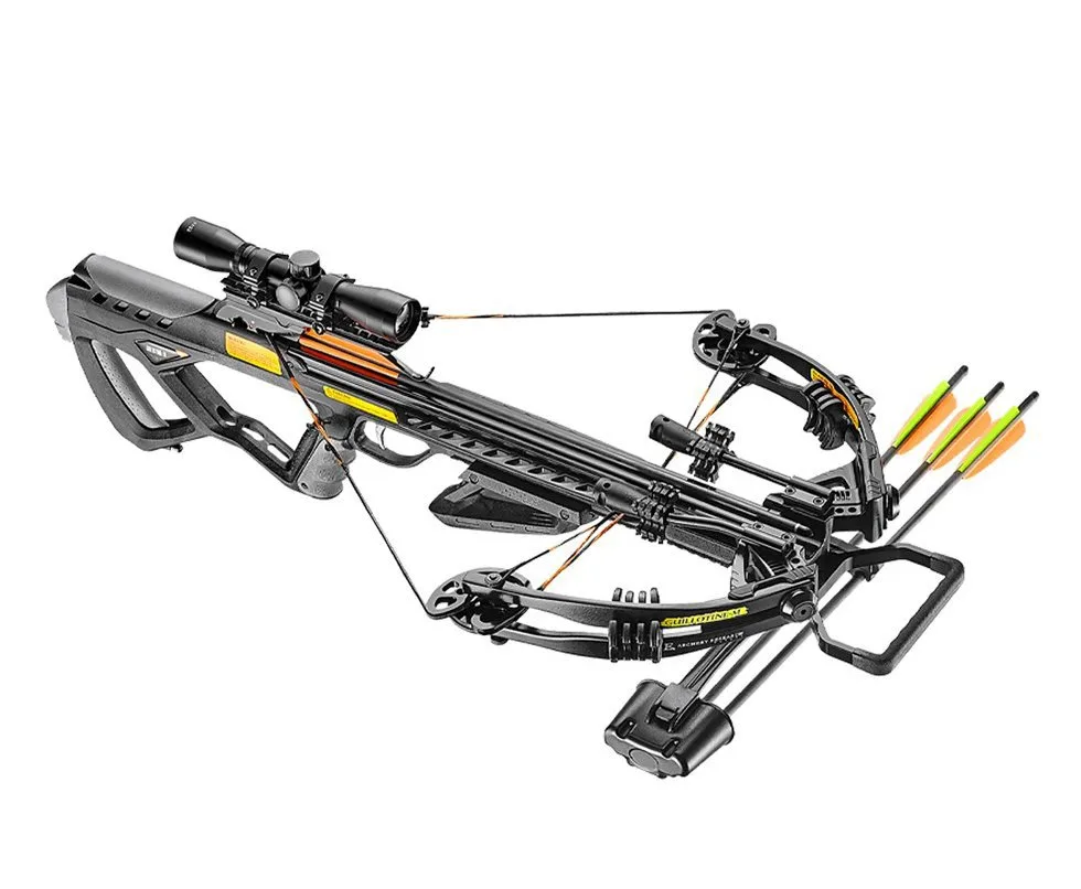 Besta/Balestra Composta Guillotine-M 185Lbs Preta controle javali - EK Archery