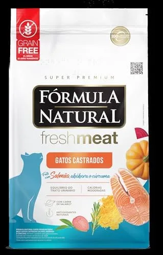 Fresh Meat Ração Para Gatos Gato Castrado Sabor Salmão, Abóbora e Cúrcuma 10,1kg