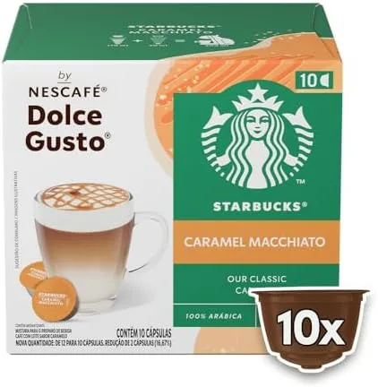Starbucks Caramel Macchiato By Nescafé Dolce Gusto, 1 caixa com 10 cápsulas