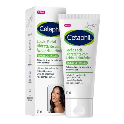 Loção Facial Hidratante Cetaphil com Ácido Hialurônico 50ml - Drogarias Pacheco