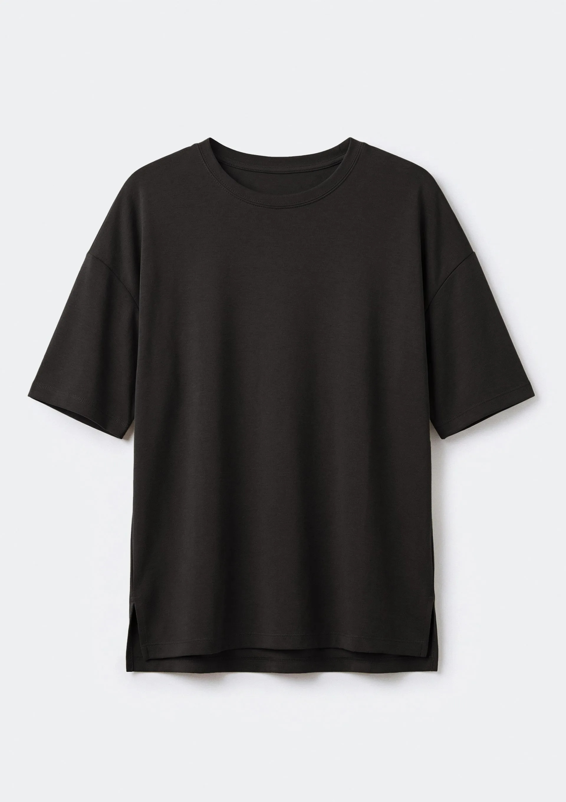 Blusa Feminina Manga Curta Em Viscose - Preto