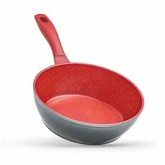 Panelas Polishop Day By Day, Family Size, Sauté Grand e Tampa de Vidro Ichef 24cm - Vermelha