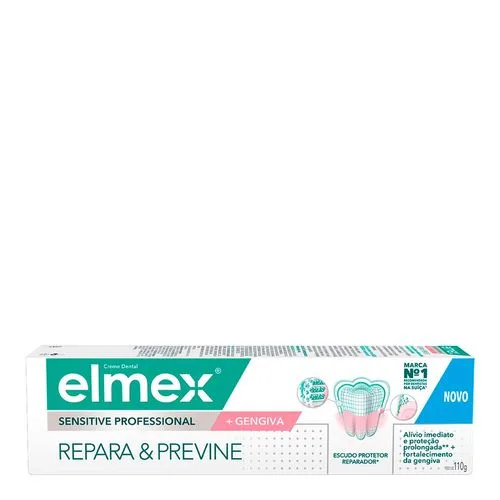 Pasta de Dente Elmex Sensitive + Gengiva Repara & Previne 110g - Drogarias Pacheco
