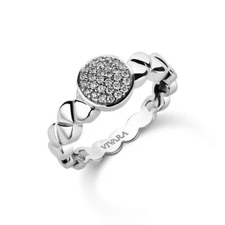 Anel Icona em Ouro Branco com Diamantes, 0,15ct
