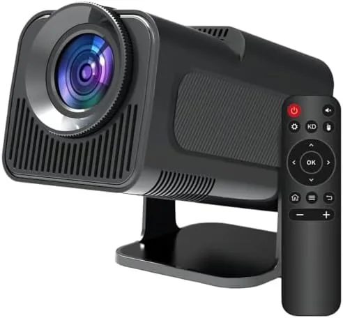 Projetor Portatil Mini 5g Wifi 6 Bluetooth 5.0 Android 11 HY320 Projetor 4K 1080 Full HD Suporte 12000 Lumens Para Celular LED Auto Correção Horizontal 180° Linha Premium