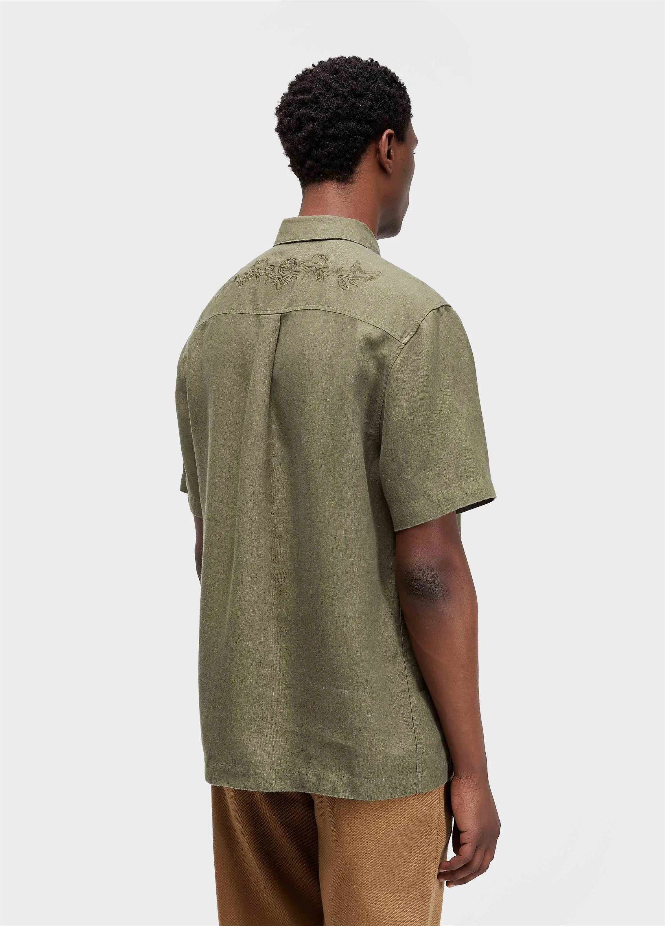 Camisa Linen Bordado