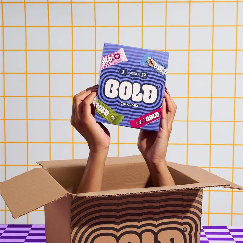 Barra De Proteína Bold Snacks Caixa Mix - Caixa Com 12 Unida Sabor Mista