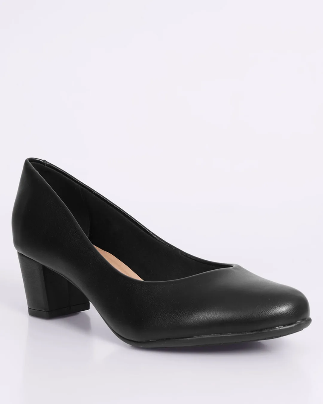 Scarpin Feminino Beira Rio Salto Grosso Preto