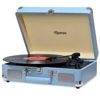 Toca Discos HI FI Raveo Sonetto Chrome, Vinyl, Bluetooth, USB, Aux, Ocean - 26397