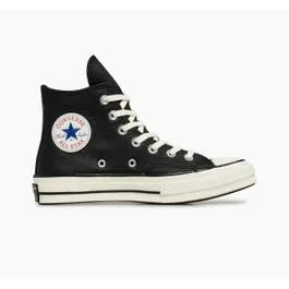 Chuck 70 Couro Cano Alto Preto