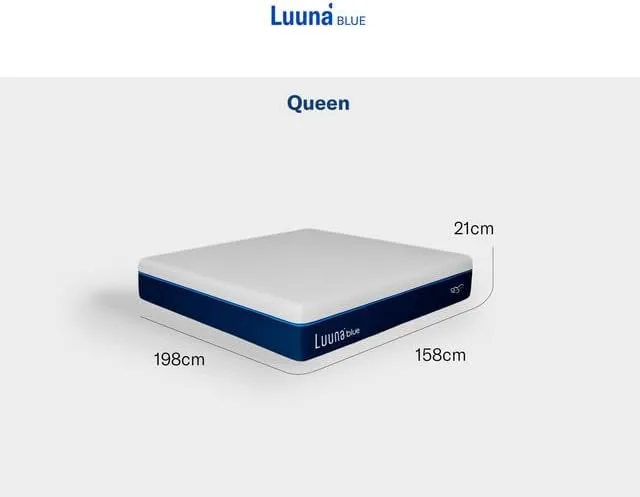 Colchão Queen Luuna Blue, Garantia 10 Anos, Firme Confortável, Bloqueio de Movimentos - 158x198cm