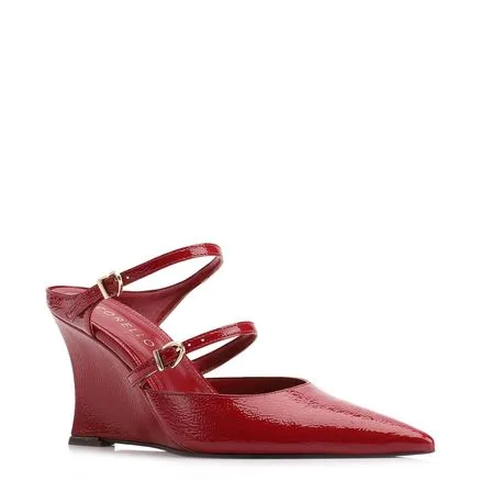Mule Anabela - Alt Verniz Vermelho