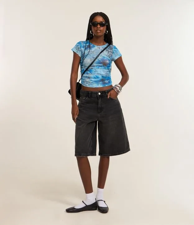 Bermuda Jorts em Jeans com Bolsos