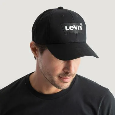 Boné Levi's® Curved Lazy Preto