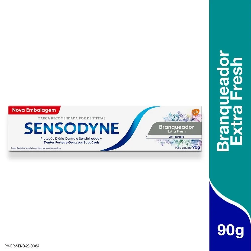Creme Dental Sensodyne Branqueador Extra Fresh Para Dentes Sensíveis 90g