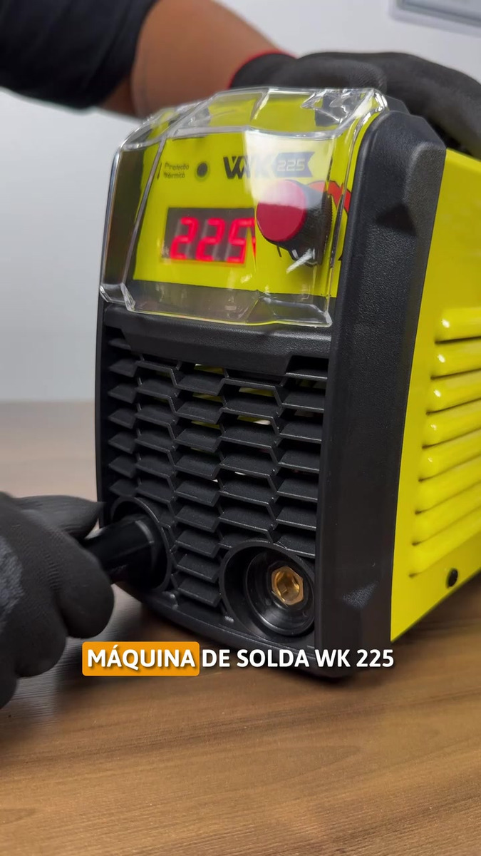 Máquina Solda Inversora Wk 225a 220v + Acessórios