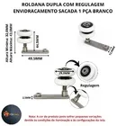 Roldana Dupla Com Regulagem Envidracamento Sacada 1 Pça Branco