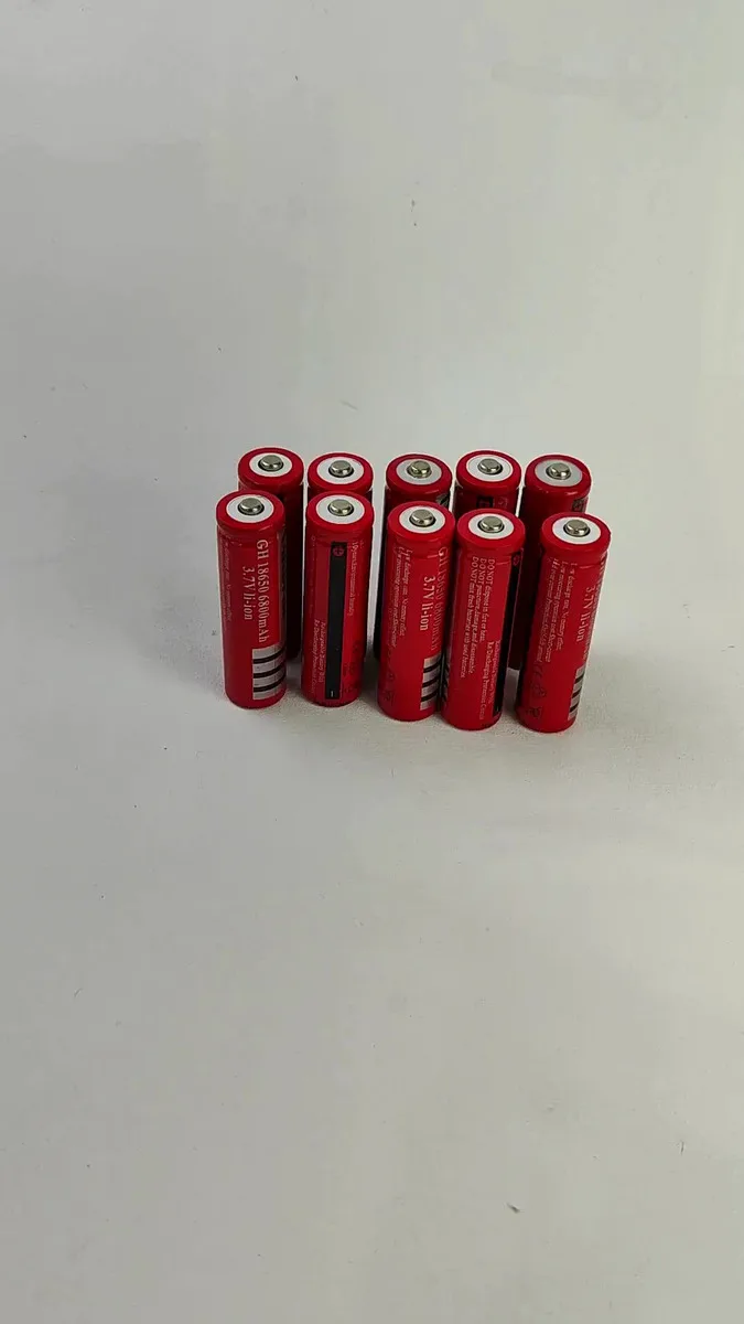 Kit 10 Baterias 18650 3.7v 5800mah Recarregável Lanterna Led