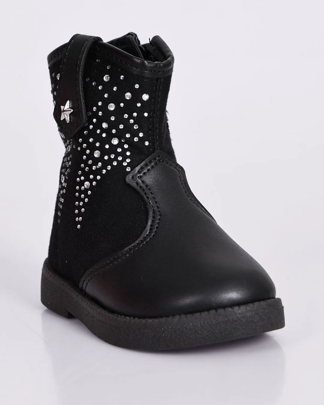 Bota Bebe Molekinha Strass Preta