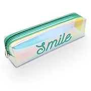 Estojo Escolar TPU Verde Smile, A2274, Spiral PT 1 UN