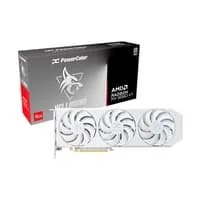 Placa de Vídeo PowerColor RX 9060 XT Hellhound Spectral White AMD Radeon, 16GB, GDDR6, Tripe Fan, OpenGL 4.6 - RX9060XT 16G-L/OC/WHITE