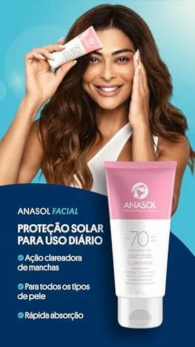Anasol - Protetor Solar Facial FPS 70 Clareador 60g