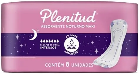 Absorvente Noturno Maxi Plenitud Femme para Escapes de Urina 8 un