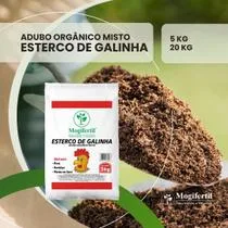 Esterco de galinha substrato adubo orgânico 5 KG Mogifertil