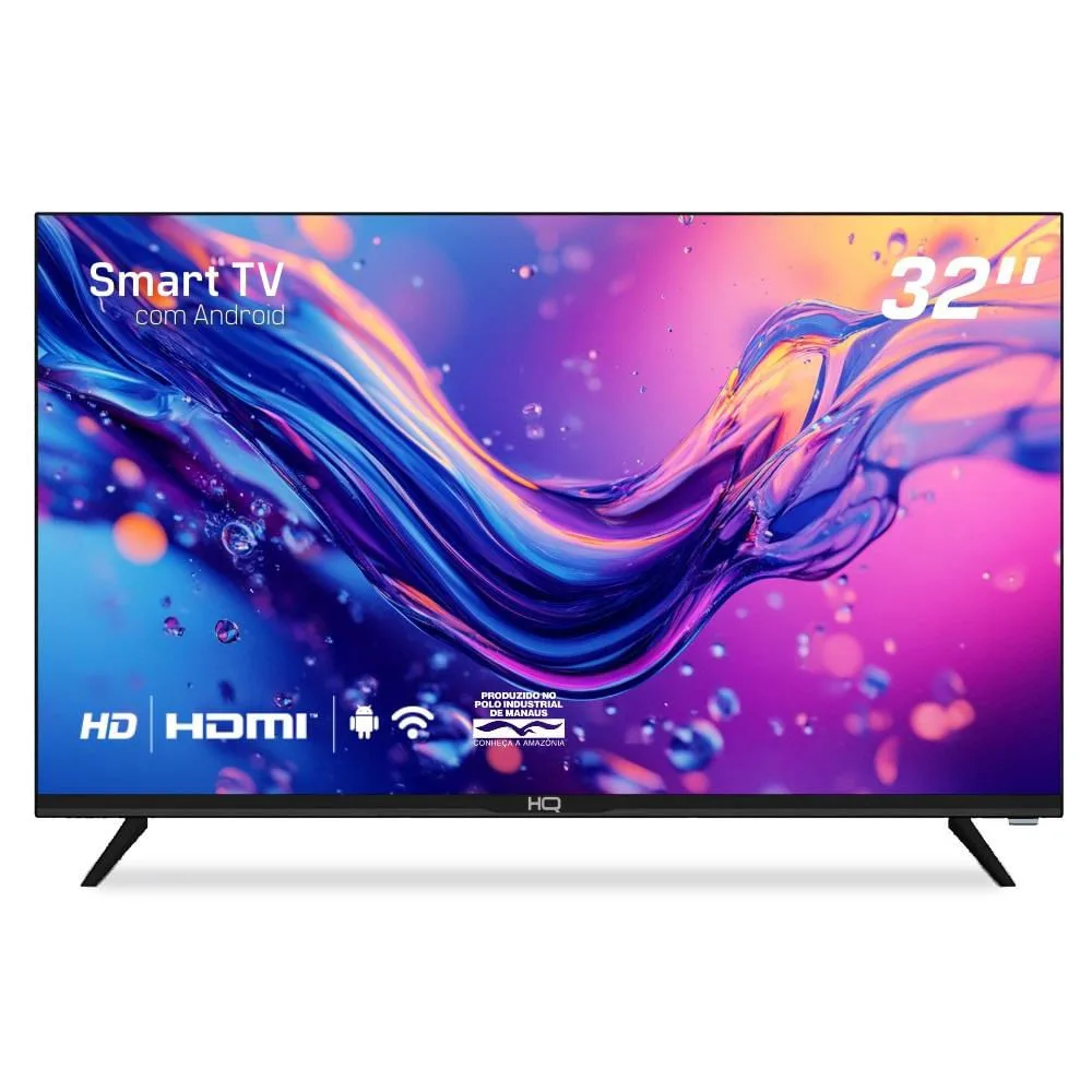 Smart TV hq 32 HD tela sem bordas Androind 12 design slim HQS32NKHM Smart TV hq 32 HD tela sem bordas Android 12 design slim HQS32NKHM