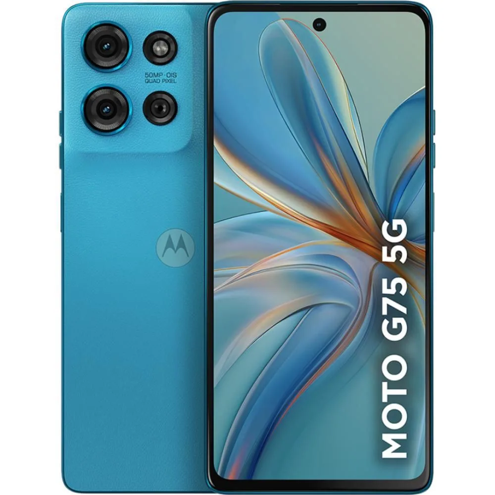 Smartphone Motorola Moto G75 5G 256GB Tela FHD+ 6.8" 12GB RAM BOOST Câmera SONY 50MP Selfie 16MP - Azul