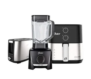 Kit-Black-Inox-Oster---Fritadeira---Liquidificador---Torradeira