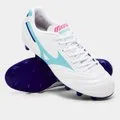 Chuteira Campo Mizuno Morelia Club Unissex - Branco+Azul Claro