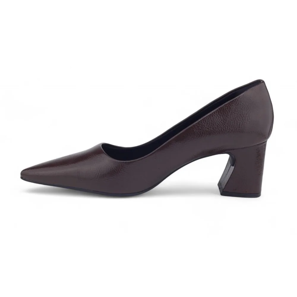 Sapato Scarpin Feminino Ramarim 25-16103 Bico fino Café