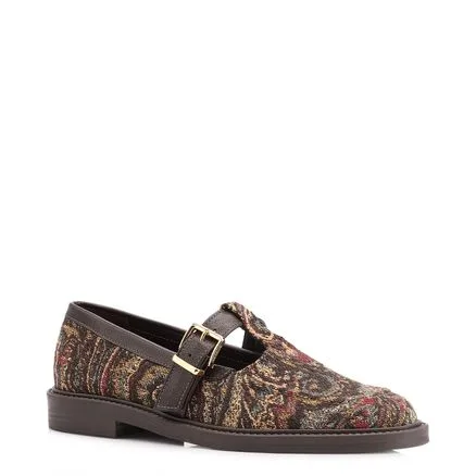 Mocassim - Jacquard Paisley/Alt Marrom Escuro