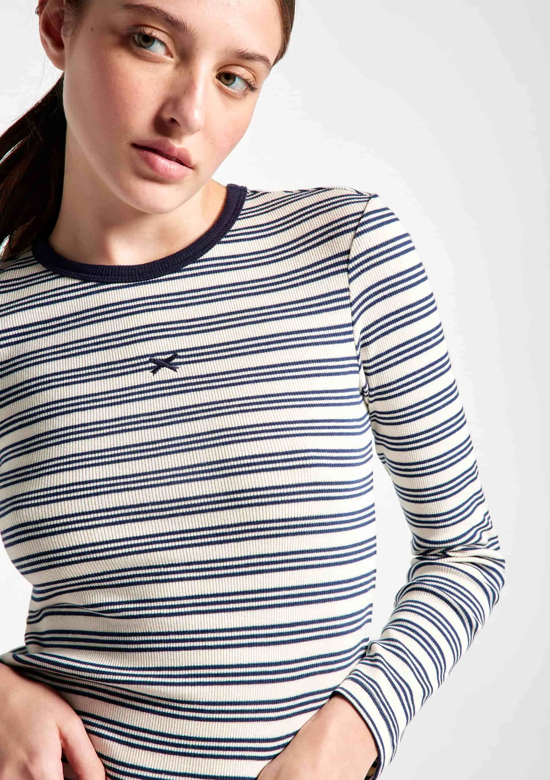 Blusa Feminina Manga Longa Listrada - Azul