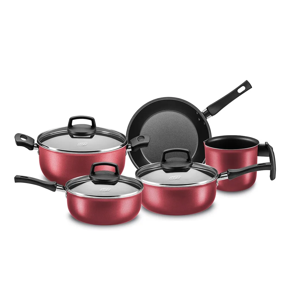 Conjunto de Panelas 5 Peças Safira 5661 Cereja - MTA