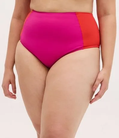 Biquíni Calcinha Hot Pants com Bloco de Cor Curve & Plus Size