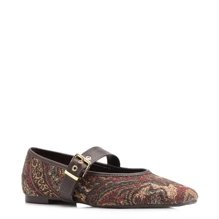 Sapatilha - Jacquard Paisley /Alt Marrom Escuro