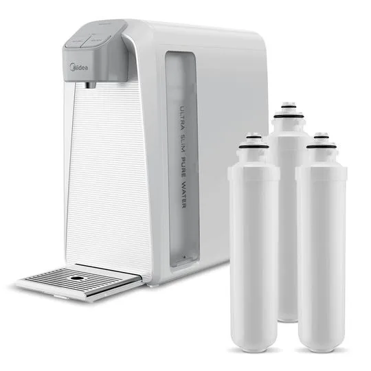 Kit Purificador de Água SlimPure Branco + 3 filtros refis Midea - 1945