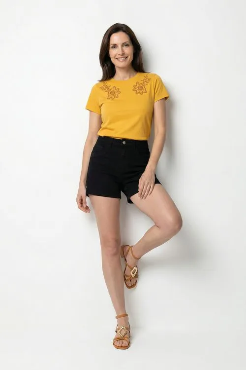 Shorts Jeans Feminino Preto