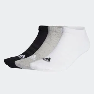 Meia Adidas Amortecidas Cano Baixo 3 Pares