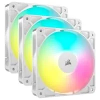 Kit com 3 Ventoinhas Corsair RS120 ARGB, 120mm, PWM, Branco - CO-9050185-WW, avaliação 4 estrelas de 5, R$ 239.99 com 5% de desconto
